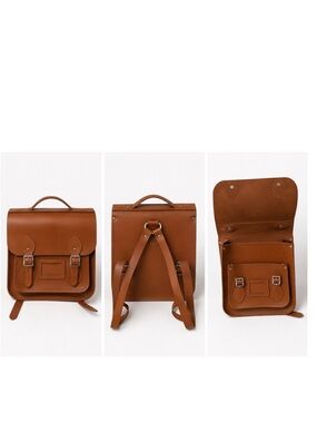Classic Leather Backpack in Chestnut Brown